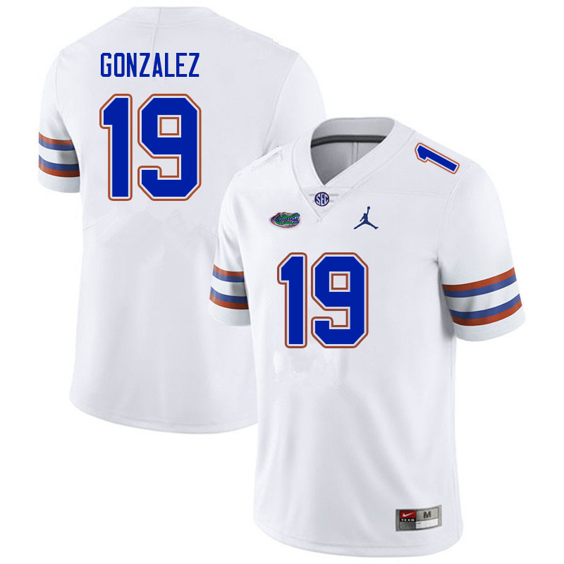 Men #19 Alex Gonzalez Florida Gators College Football Jerseys Sale-White - Click Image to Close
